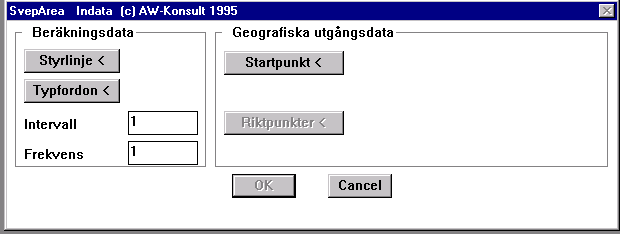 Vägverket, VT Programvara för körspårssimulering 12 (29) Beskrivning: Programmet är framtaget av AW Konsult i Norrköping.