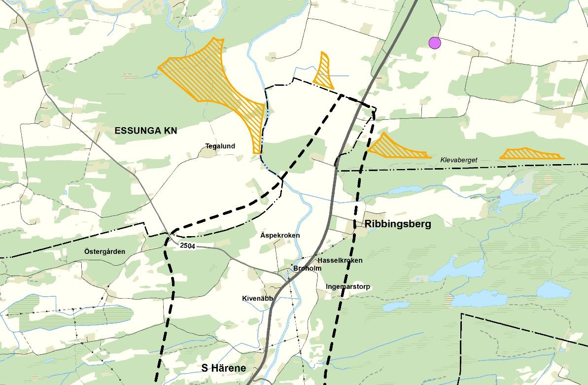 Enligt samråd med kommunen planeras framtida verksamhetsområden i anslutning till en ny trafikplats vid korsningen E20/väg 181. Essunga kommun har en gällande översiktsplan från 1993.