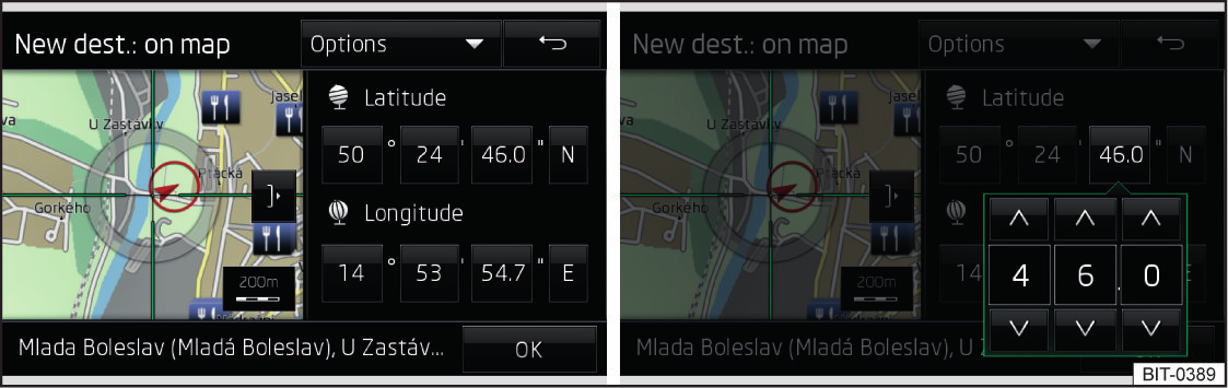 I huvudmenyn Navigation ska du trycka på funktionsknappen Förvalta minnet Radera användardata Historik orter.