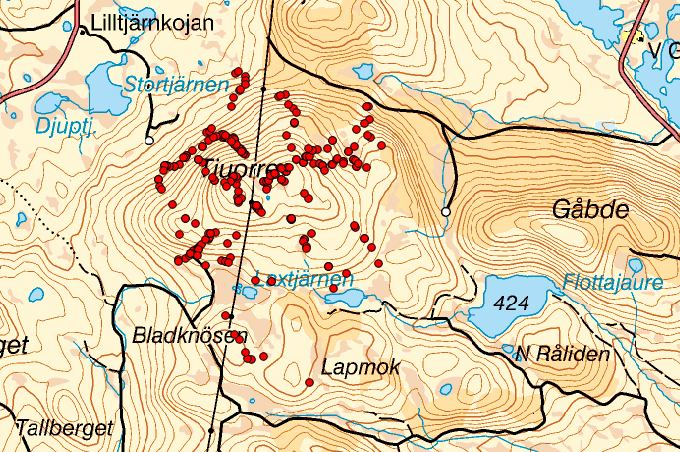 Naturskyddsföreningens bedömning En skyddsvärd gammelskog där det är gott om rödlistade arter. En vindkraftpark på berget skulle fragmentera området och på ett allvarligt sätt förstöra naturvärdena.