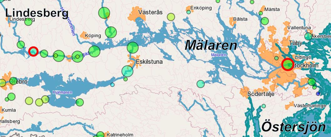 F. Lindesberg KARV Utsläpp från Lindesberg kommunala avloppsreningsverk når den känsliga recipienten Östersjön via Arbogaån, Mälaren och Mälarens utlopp i Stockholm.