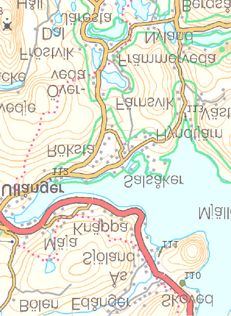 Kustinventeringen 2002-2004, Kramfors kommun 110 Skog vid Skovedsviken 1627182 Y 6993607 NV: 3 Areal 3,4 ha Biotopbeskrivning: Frisk, ört-risartad barrskog, med mest gran.