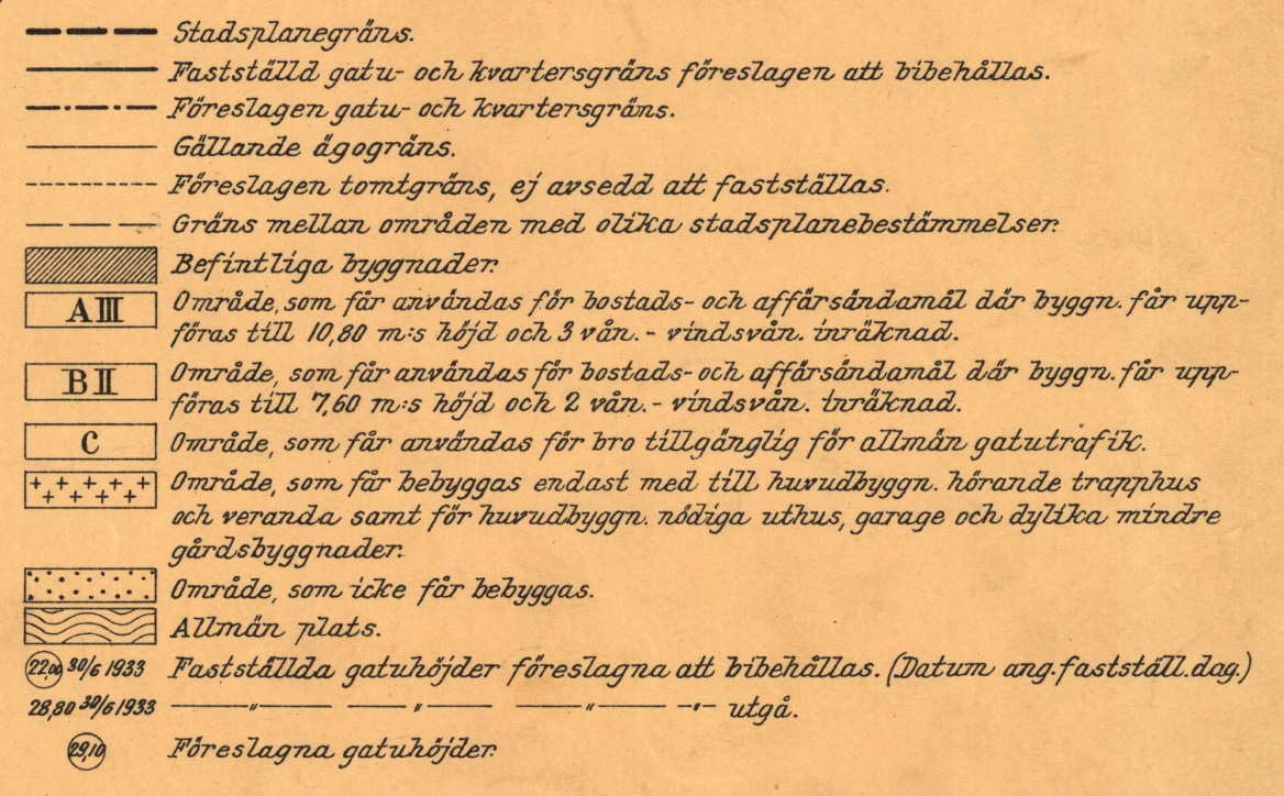 Detaljplaner För planområdet gäller stadsplan för kvarteret Agda m fl (1283K 2228) som vann laga kraft den 27 juli 1934.