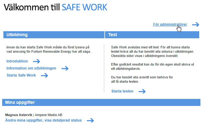 1. Ansöka om utökad behörighet För att administrera systemet krävs utökad behörighet t.ex. behörighet att kontrollera utbildningsbevis/ diplom eller behörighet att skapa verifikationskoder.