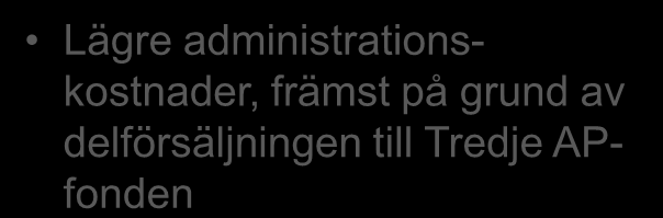 Resultaträkning Mkr 2010 2009 Hyresintäkter 1 062 1 301 Försäljningsintäkter modulbyggnader 80 138 Nettoomsättning 1 142 1 439 Lägre administrationskostnader, främst på grund av delförsäljningen till