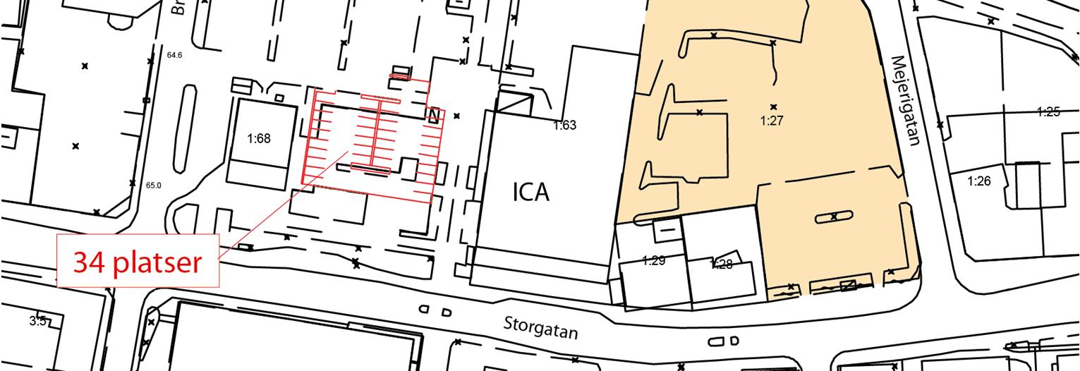 3.3 Parkeringsmöjligheter vid genomförande av detaljplan Behovet av parkeringsplatser för de nya bostäderna kommer att lösas inom fastigheten Sundsvik 1:27.