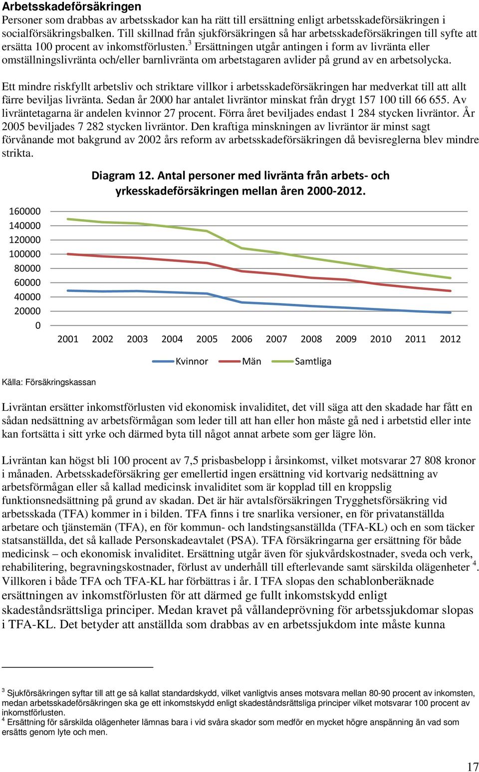 3 Ersättningen utgår antingen i form av livränta eller omställningslivränta och/eller barnlivränta om arbetstagaren avlider på grund av en arbetsolycka.