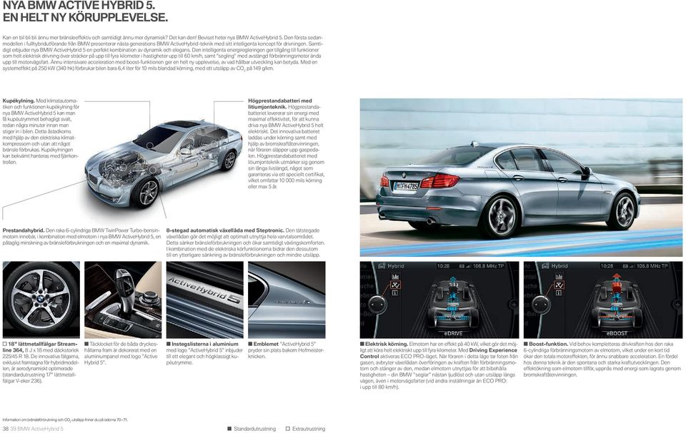 Samtidigt erbjuder nya BMW ActiveHybrid en perfekt kombination av dynamik och elegans.