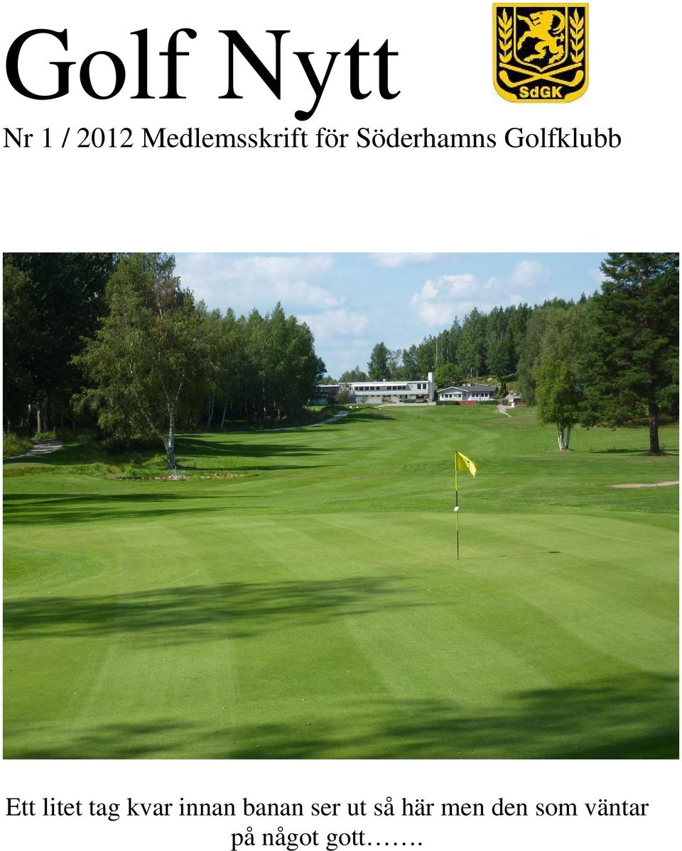 Golfklubb Ett litet tag kvar innan