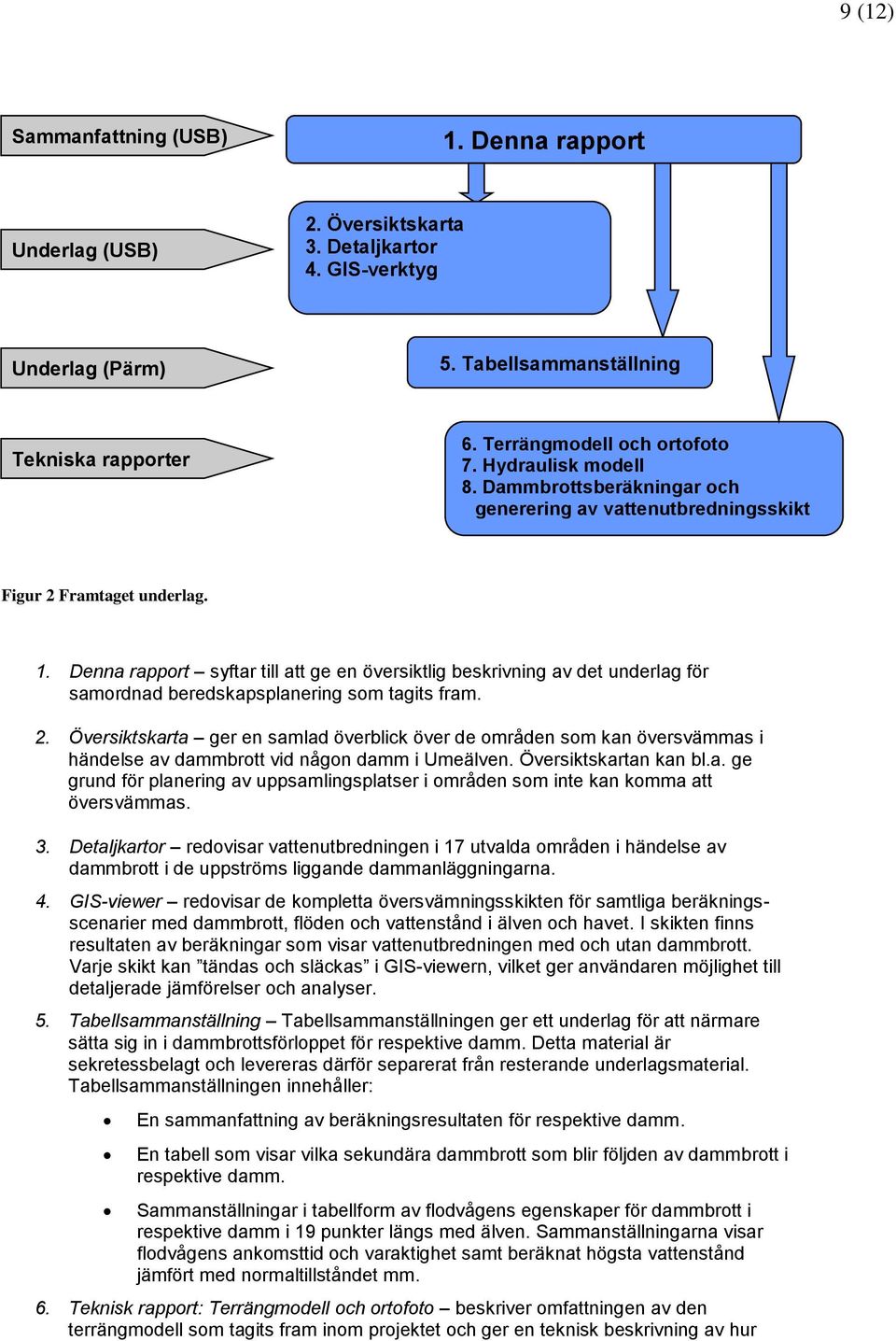 Denna rapport syftar till att ge en översiktlig beskrivning av det underlag för samordnad beredskapsplanering som tagits fram. 2.