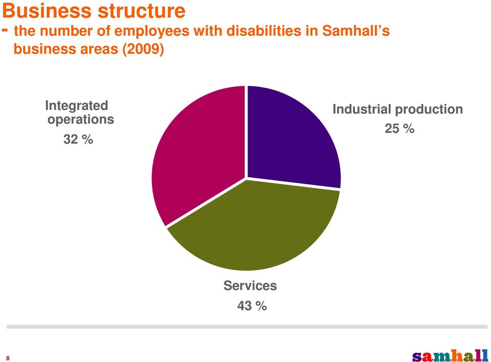 business areas (2009) Integrated