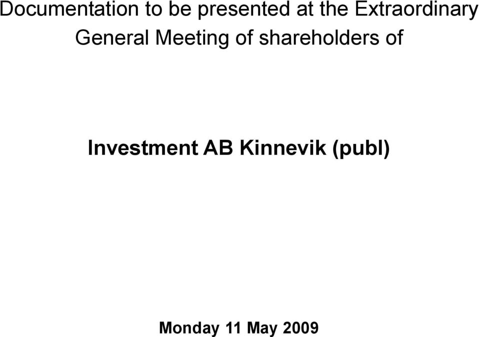 of shareholders of Investment AB