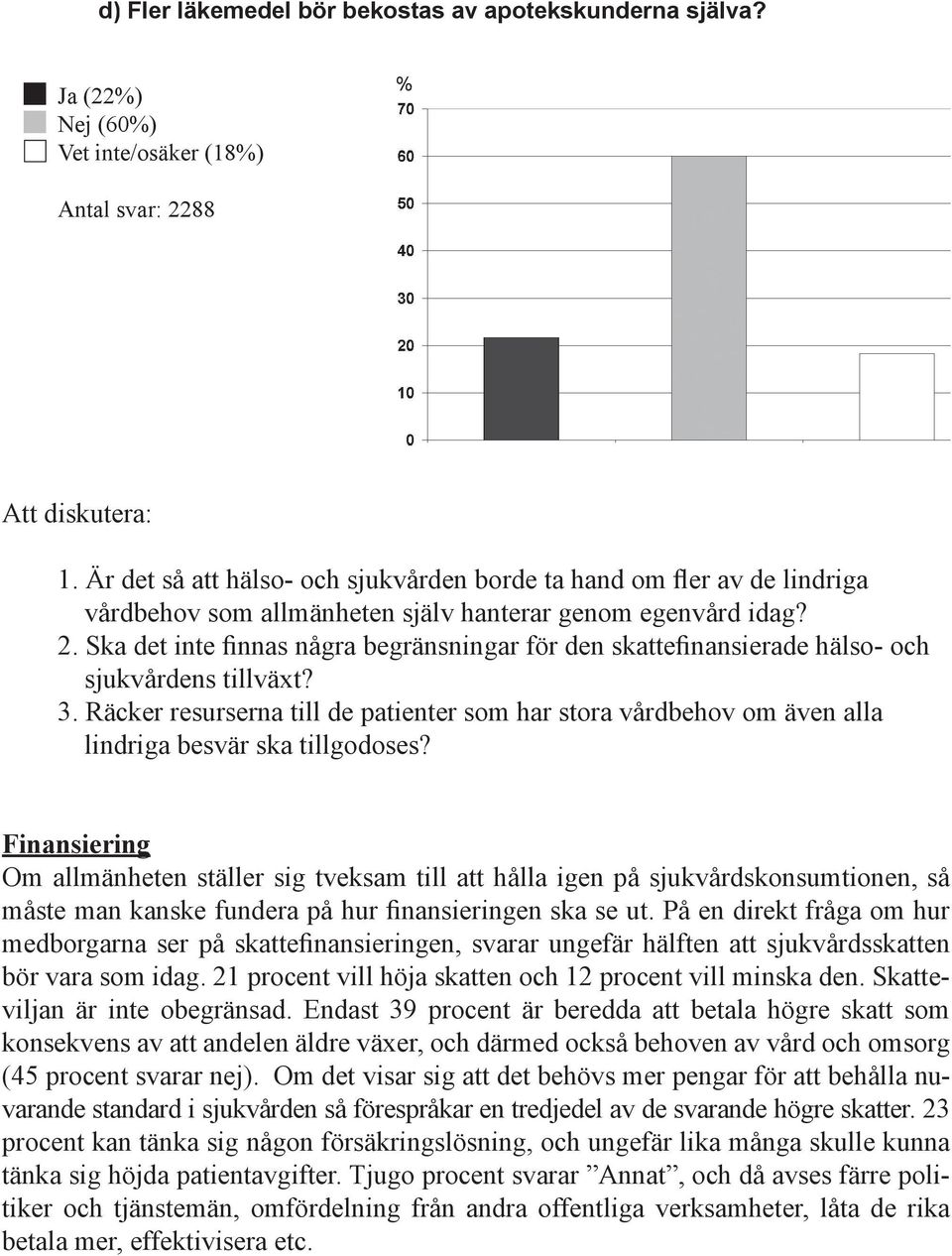 Ska det inte finnas några begränsningar för den skattefinansierade hälso- och sjukvårdens tillväxt? 3.