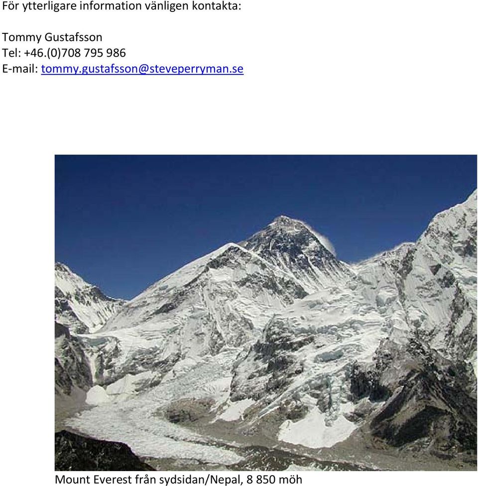 (0)708 795 986 E mail: tommy.