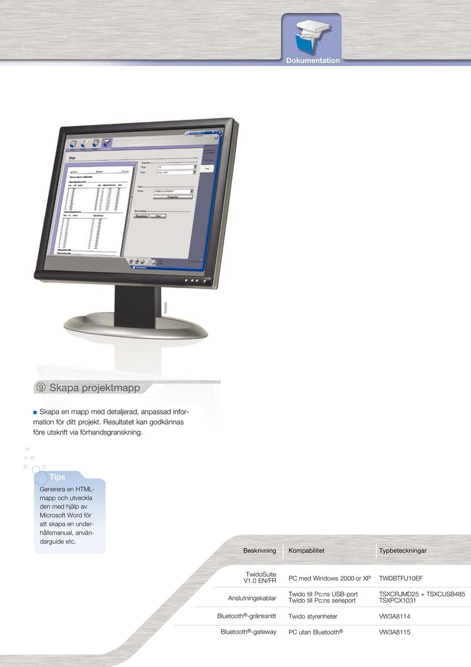 Generera en HTMLmapp och utveckla den med hjälp av Microsoft Word för att skapa en underhållsmanual, användarguide etc.