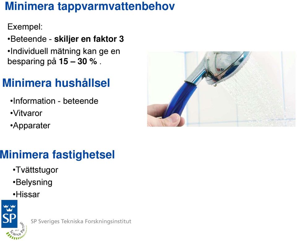 30 %. Minimera hushållsel Information - beteende Vitvaror