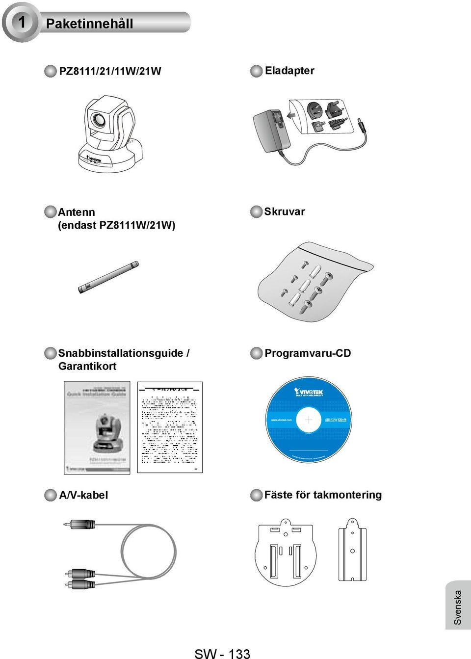 Snabbinstallationsguide / Garantikort