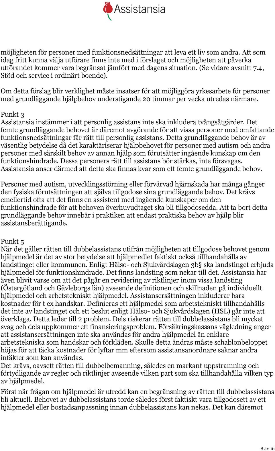4, Stöd och service i ordinärt boende).