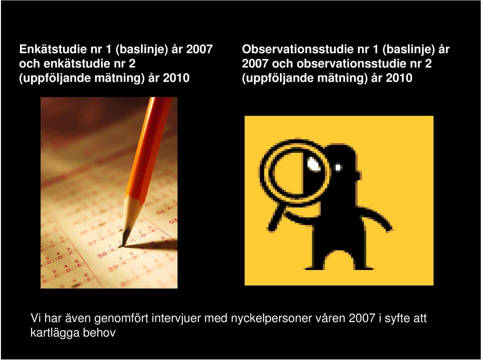 observationsstudie nr 2 (uppföljande mätning) år 2010 Vi har även