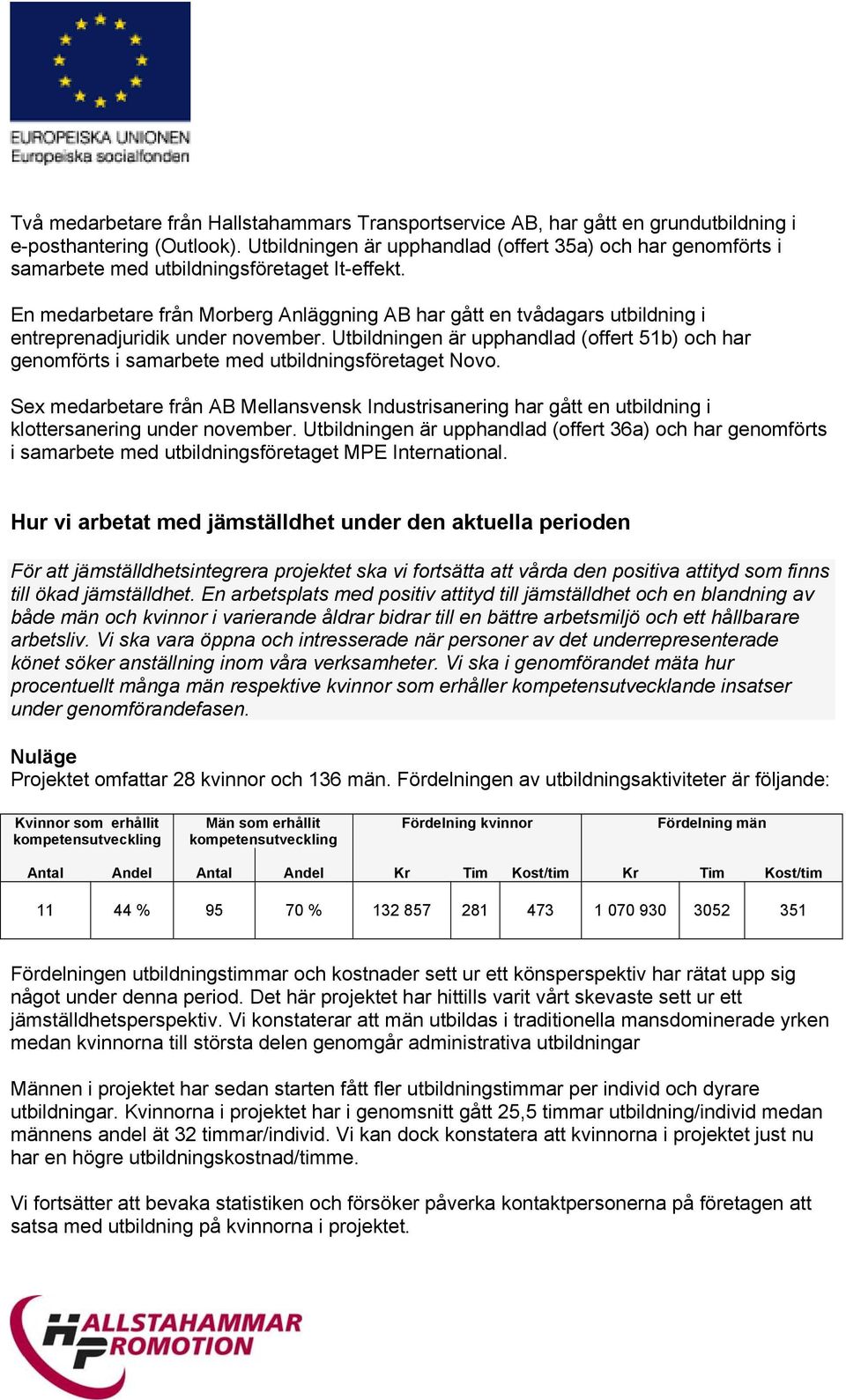 En medarbetare från Morberg Anläggning AB har gått en tvådagars utbildning i entreprenadjuridik under november.