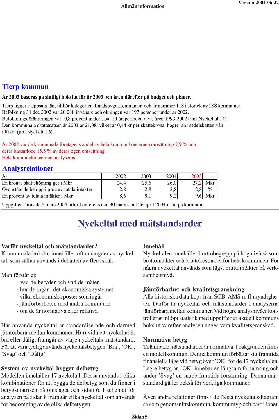 Befolkningsförändringen var -0,8 procent under sista 10-årsperioden d v s åren 1993-2002 (jmf Nyckeltal 14).