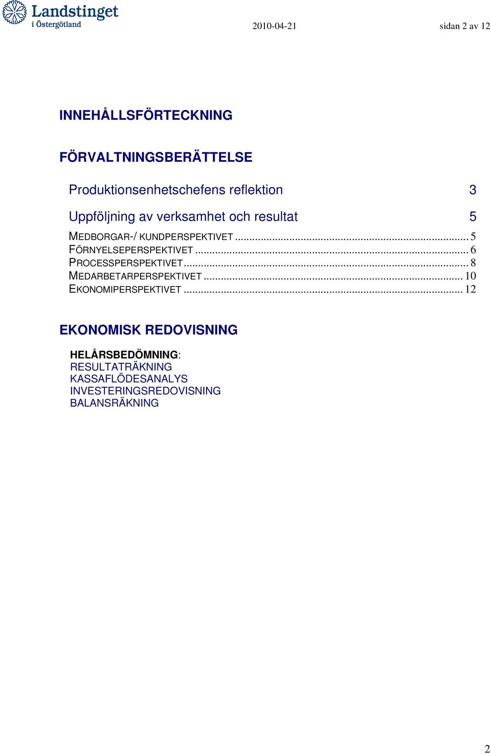 .. 5 FÖRNYELSEPERSPEKTIVET... 6 PROCESSPERSPEKTIVET... 8 MEDARBETARPERSPEKTIVET.