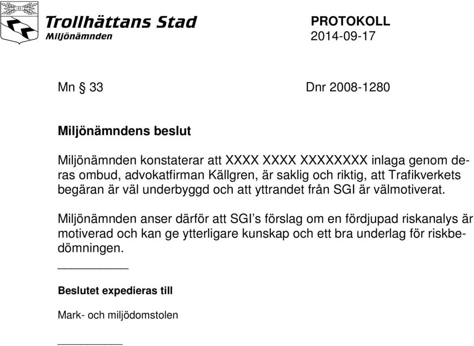 yttrandet från SGI är välmotiverat.