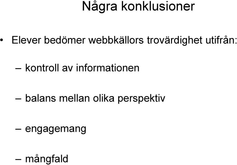 kontroll av informationen balans