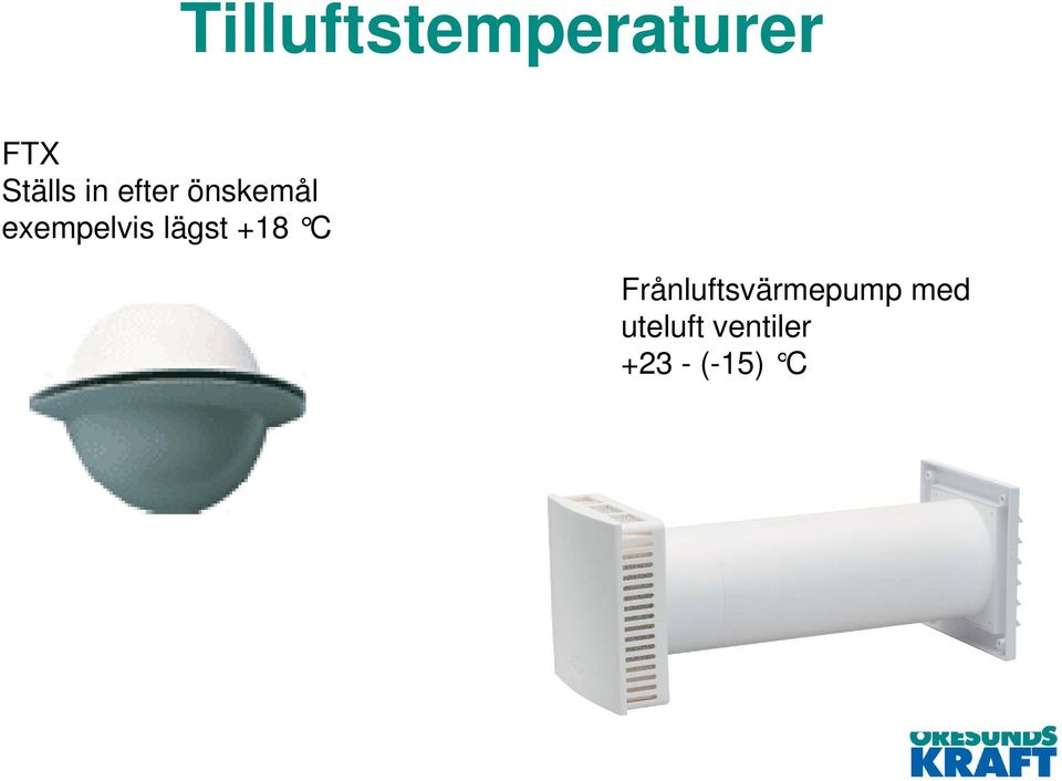 lägst +18 C Frånluftsvärmepump