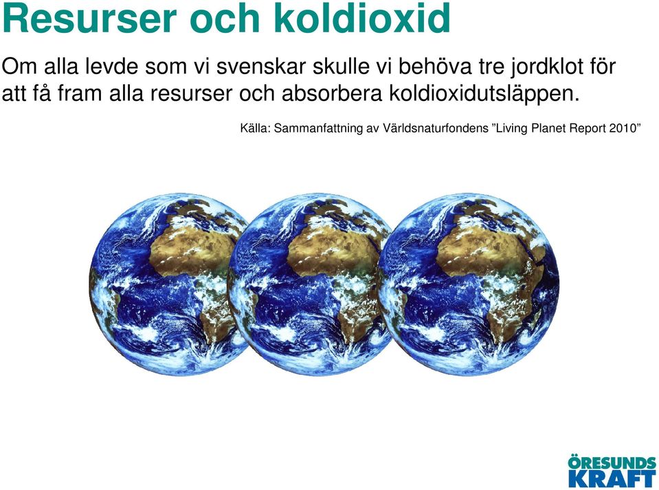 resurser och absorbera koldioxidutsläppen.