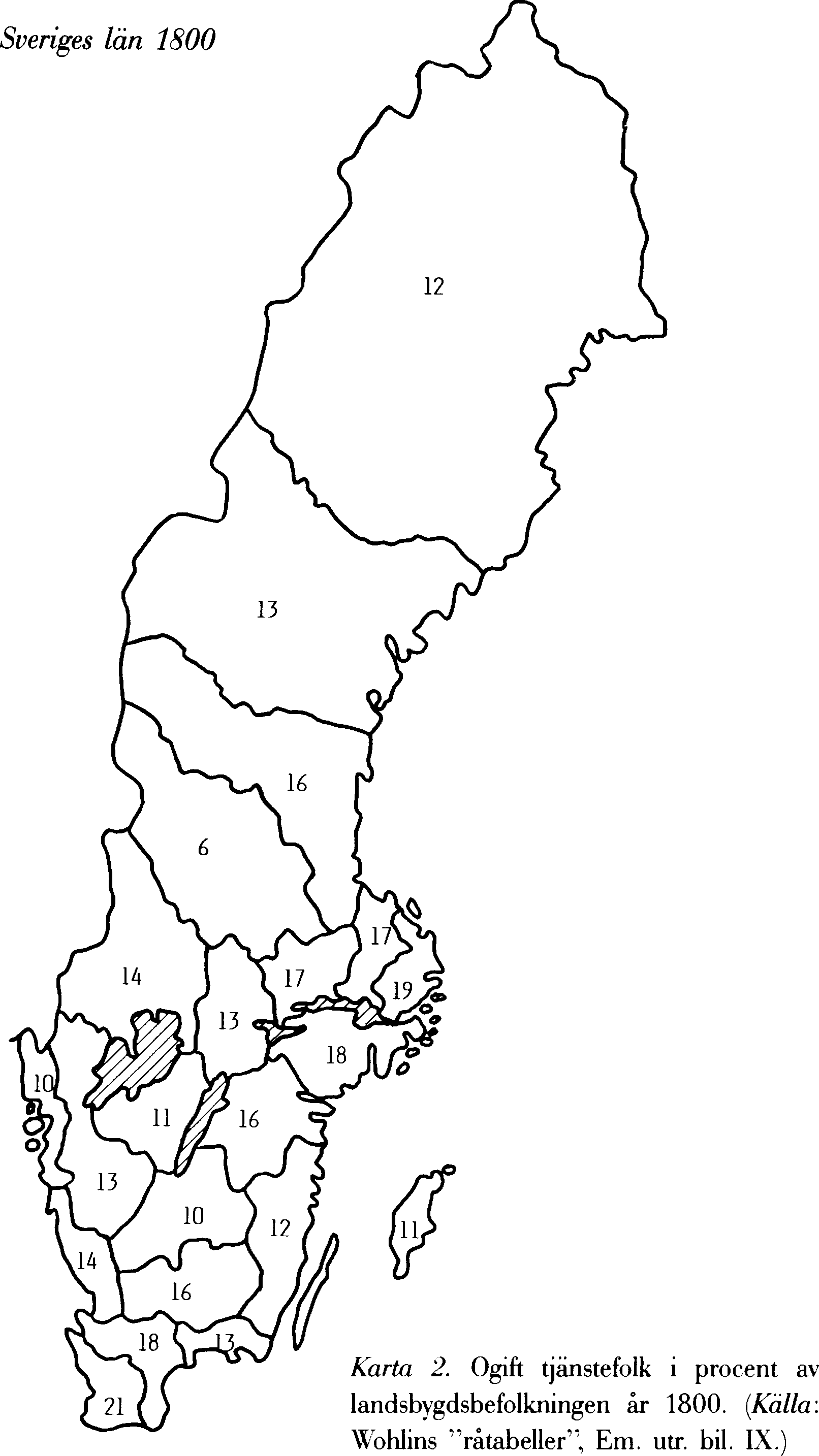 Legofolk Sveriges län 1800 Karta 2.