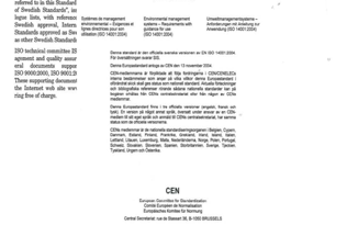 Standarder ISO, Internationella Standardiseringsorganisationen en global organisation med flertalet av världens länder som medlemmar. Har gett ut mer än 10.000 standarder, bl. a. standarder för kvalitets- och miljöledning.