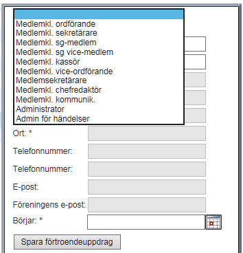 31.8.2016 6(10) Att lägga till nya förtroendepersoner En ny förtroendeperson läggs till från Tillägg förtroendeuppdrag.