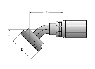 Presskopplingar - G Artikelgrupp: G-FL Varugrupp: 1025 Presskoppling One-Piece, Rak, Kod 61 Presskoppling Rak SAE fläns 3000 psi.