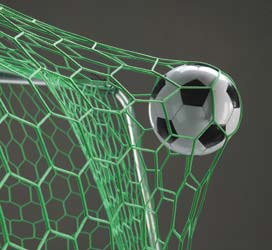 SPORTNÄT Fotboll - Nät till 11-mannamål ScanCord erbjuder ett brett sortiment av knutlösa målnät i alla tänkbara storlekar och former.