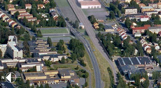 Norrbotniabanan järnvägsutredning 120 Utställningshandling Väst i markplan via S3 Om man väljer att dra järnvägen via korridor S3 i alternativ Väst svänger järnvägen av norrut vid Mullberget.