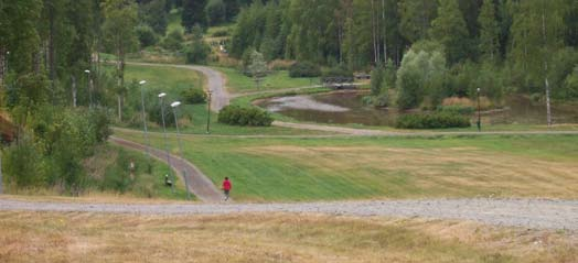 Linje väster om Tjärn och Byberget via planerad E4-korridor (36) Linjestudier har gjorts över möjligheten att låta Yv-järnvägslinjen gå utanför järnvägskorridoren väster om Tjärn och följa den