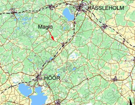 Bild 1: Maglö är beläget i södra delen av Hässleholms