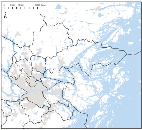 Översiktsplan 2006 Österåkers kommun Norrtälje Sigtuna Vallentuna Upplands Väsby Österåker Sollentuna Täby Järfälla Sundbyberg Solna Danderyd Lidingö Vaxholm Ekerö Stockholms Stad Nacka Värmdö