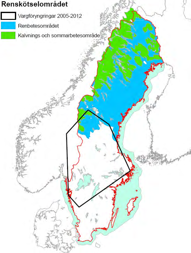 det skandinaviska vargbeståndet vintern 2009/10 bestå av mellan 252 och 291 individer. Siffrorna anger beståndets storlek före licensjakten 2010.
