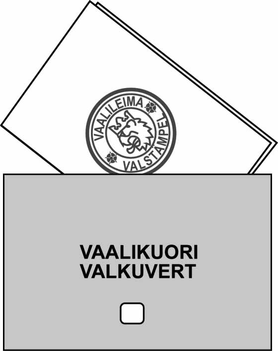 27 Röstsedeln ska stämplas i väljarens närvaro och så att väljaren hela tiden har röstsedeln under uppsikt.