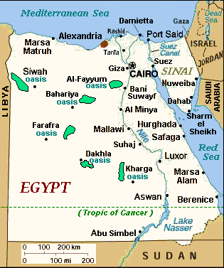 Fayum-sänkan (Egypten) En oas sydväst om Kairo Det äldsta jordbruket