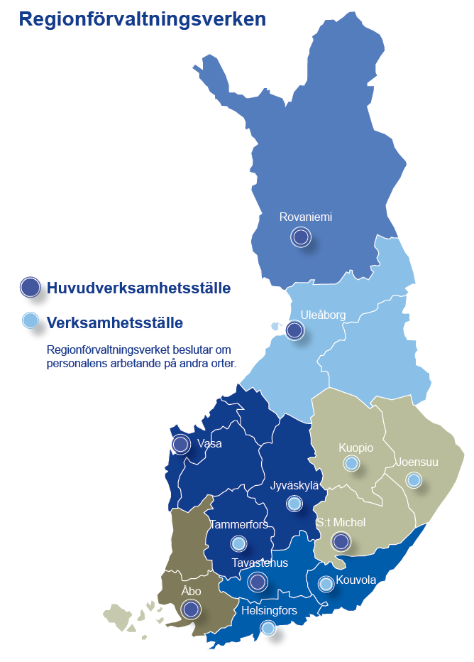 Regionförvaltningsreform Statens regionförvaltning förnyades den 1 januari 2010 Två nya myndigheter: