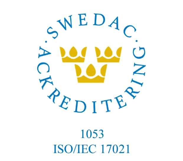 MANAGEMENT SYSTEM CERTIFICATE Certifikatsnummer: 101327-2011-AQ-SWE-SWEDAC / 101773-2011-AE-SWE-SWEDAC Företaget ursprungligen certifierat: 07, april, 2003 Certifikatets giltighet: 04, juli, 2016-15,