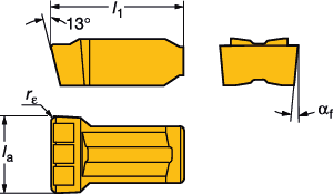 PARTNG AND GROOVNG CoroCut 1- and 2-edge AVSTCKNNG OC SPÅRSVARVNNG CoroCut 1-2-egg Skär CoroCut 1-2 eggar Spårsvarvning För tillämpningar i SO-området, se längst ner i tabellen.