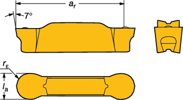 PARTNG AND GROOVNG CoroCut 1- and 2-edge AVSTCKNNG OC SPÅRSVARVNNG CoroCut 1-2-egg Skär CoroCut 1-2 eggar Profilsvarvning För tillämpningar i SO-området, se längst ner i tabellen.