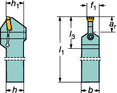 PARTNG AND GROOVNG CoroCut 1- and 2-edge CoroCut 1- och 2-egg Utvändig bearbetning AVSTCKNNG OC SPÅRSVARVNNG CoroCut 1-2 eggar Skaftverktyg Skruvutförande R/LF123 NF123 Metriska dimensioner