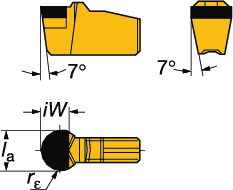 PARTNG AND GROOVNG T-Max Q-Cut AVSTCKNNG OC SPÅRSVARVNNG T-Max Q-Cut Skär T-Max Q-Cut Profilsvarvning av icke-järnmaterial och härdade material För tillämpningar i SO-området, se längst ner i