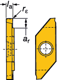 PARTNG AND GROOVNG CoroCut XS nserts CoroCut XS Skär AVSTCKNNG OC SPÅRSVARVNNG CoroCut XS skär Spårsvarvning MAGR/L För tillämpningar i SO-området, se längst ner i tabellen. Toleranser, (in.