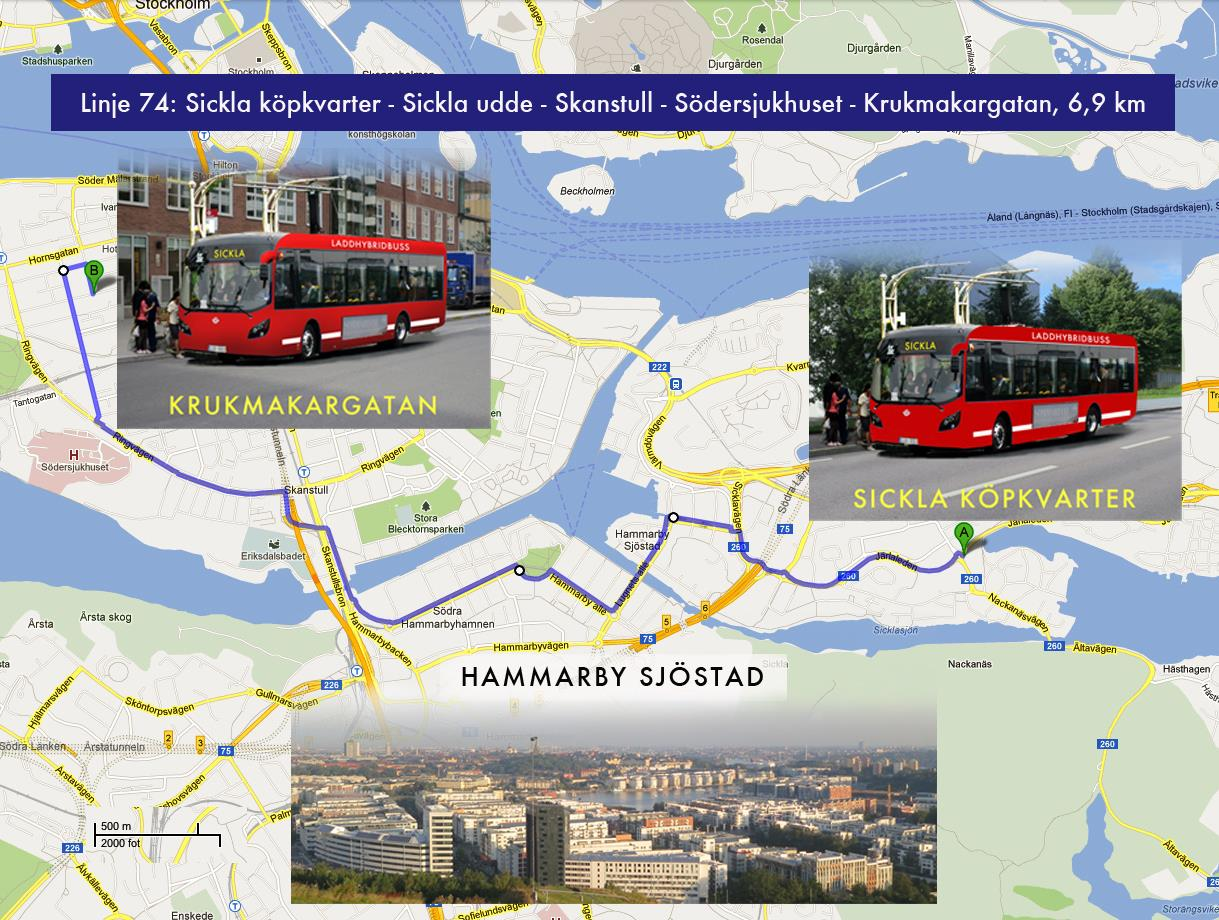 Demolinje 74 för laddhybridbussar Avtal mellan